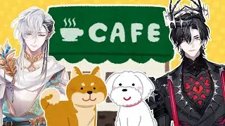 When Lucien and Cassian went to a dog cafe