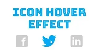 Icon Hover Effect using CSS and JavaScript