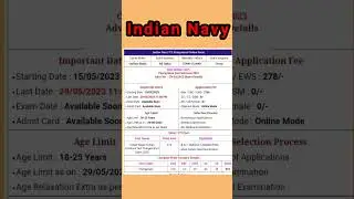 Navy New vacancy 2023 || Indian Navy New requirements 2023 ||