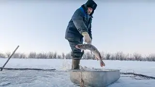 Как живет рыбак на Крайнем Севере. Зимняя рыбалка на щуку 2021. Рыбалка сетями. Азовы здесь тихие