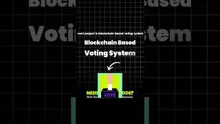 Blockchain Based Voting System — Computer Science Project 🔥😍 #shorts #blockchain #projects