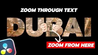 Dynamic Zoom Through Text In DaVinci Resolve | Video Inside Text | Easy Tutorial