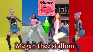 SIMS4 (BUTTER REMIX) - MEGAN THEE STALLION. SIMS4 TIK TOK DANCE ANIMATION DOWNLOAD.