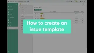 Backlog: How to use issue/task templates