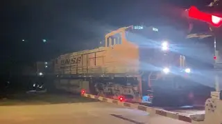 BNSF Coal Train (C-RWMSLP) with Horn Show & BN Hopper at Decatur, TX (November 2, 2024)