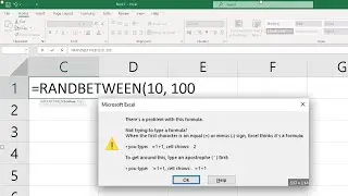 Excel: There's a problem with this formula (Easy Fix)