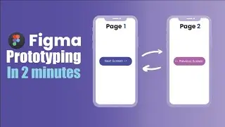 How to move from one screen to another on button click in Figma | 2 Minute Figma Tutorial