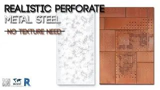 How to make perforated Metal Steel in Revit | Facade Design