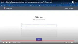 Let's build a full stack application note taking app  using mern for beginners