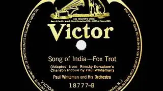 1921 Paul Whiteman - Song Of India