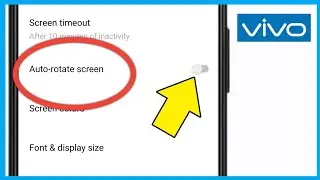 Vivo Screen Rotate Setting | Vivo Auto Rotate Setting