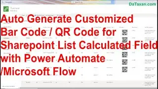 Generate QR Code/Barcode for Sharepoint List Calculated field with Power Automate/Microsoft Flow