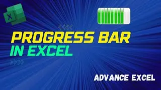 Progress bar in excel #excel #exceltutorial