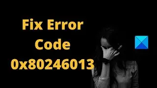 Fix Error Code 0x80246013