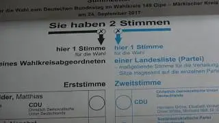 [Politik] Wie fülle ich den Wahlzettel / Briefwahlunterlagen korrekt aus? - Bundestagswahl