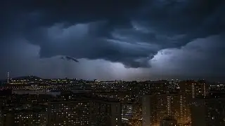 Вечерняя гроза в Красноярске, 21 августа 2024.