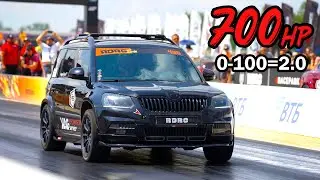 Самый БЫСТРЫЙ SKODA YETI в России 2.0T 700л.с. против AUDI RS Q8 850л.с. RDRC