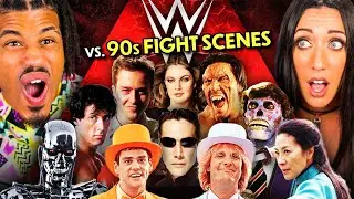 WWE NXT Superstars React To Iconic 90s Fight Scenes! (The Matrix, Fight Club, Terminator 2)