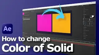 How to Change Color of Solid with Solid Settings in After Effects 2023