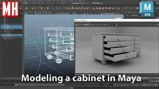 Modeling a 3D Cabinet in Maya 2023 Timelapse (4K video )