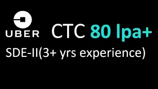 Uber SDE2(3+ years experience) CTC - 80+lpa