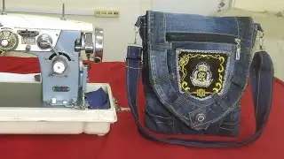 DIY Bag Jeans Fantasy Сумка рюкзак из джинсов своими руками полный МК и выкройка Джинсовая Фантазия