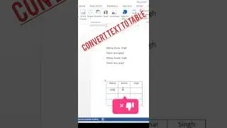 Convert Text to Table in MS Word: Easy Step-by-Step Tutorial