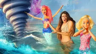 Barbie salva a la sirena de la tormenta. Las aventuras de las muñecas Barbie y sirenitas