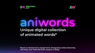 Motions Kit  Animated Aniwords | After Effects