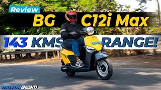 BGauss C12i Max Review - 143 KMS Range! | MotorBeam