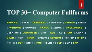 30+ Most Commonly Asked Full Forms of Computer | Computer GK | Computer Skills