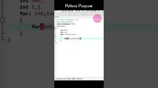 Pattern Program in CPP #shorts