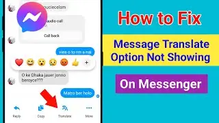 How to Fix Messenger Message Translate Option Not Showing Problem 2024 New Update