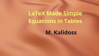 Equations in Tables