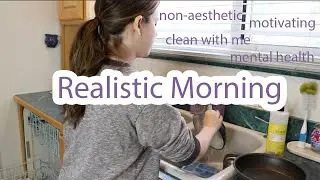 My Realistic Morning *non-aesthetic* (Clean with me & Amazon try on!)