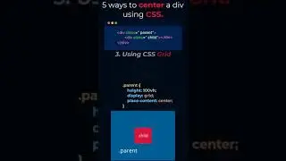 5 ways to center a div using css. #shorts