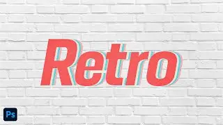 Retro Text Effect  - Photoshop Tutorial