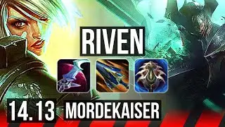 RIVEN vs MORDEKAISER (TOP) | 7 solo kills, 2000+ games | EUW Master | 14.13