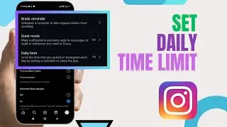 Set Daily Time Limit On Instagram. |Technologyglance