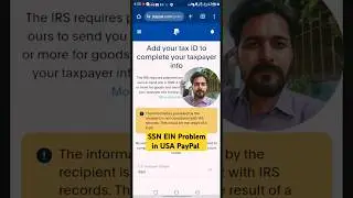 Add your tax ID to complete your taxpayer info SSN EIN Number USA PayPal Problem