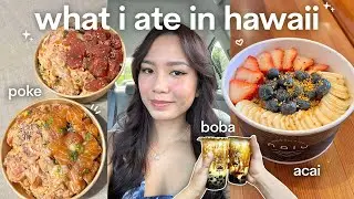 what i ate in hawaii 🍣🧋🍜 hawaii vlog (eating, shopping, going to a wedding)