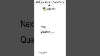 Multiple Choice Questions on Python ( python for beginners Short - 14)