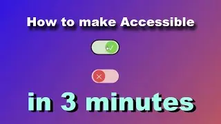 How to make Accessible CSS Toggle Buttons IN 3 MINUTES #CSSToggle