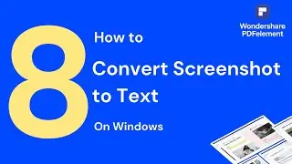 How to Convert  Screenshot to Text on Windows | PDFelement 8