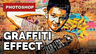 GRAFFITI PHOTOSHOP EFFECT - How to Create a Graffiti Effect in Photoshop