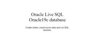 Oracle SQL create table and select statements.