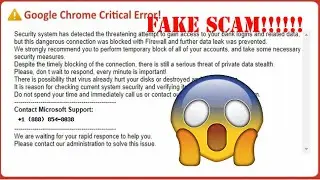 Be Aware!!  Of Ransom Ad Critical Error Pop Ups Fake Scam!!!!!!! (Dont Call)