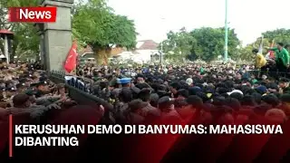 Demo Berujung Ricuh, Mahasiswa Dibanting dan Dibubarkan Paksa di Banyumas