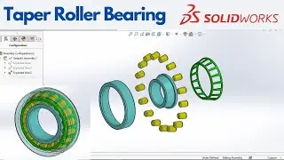 Solidworks Tutorial I Design Taper Roller Bearing in Solidworks I Beginners I Part I Assembly I CAD