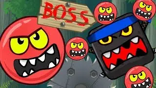 КРАСНЫЙ ШАР ПРОТИВ БОССА. RED BALL 4 Побеждаем ЧЕРНЫХ КВАДРАТОВ. Конец карты Дремучий Лес